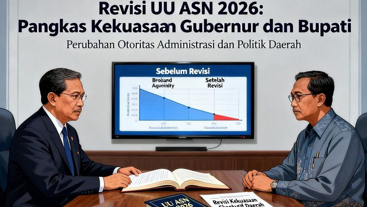 Revisi UU ASN 2026 Pangkas Kekuasaan Gubernur dan Bupati! Mutasi Eselon II Diambil Alih Pusat