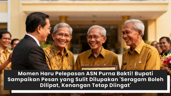 Momen Haru Pelepasan ASN Purna Bakti! Bupati Sampaikan Pesan yang Sulit Dilupakan 'Seragam Boleh Dilipat, Kenangan Tetap Diingat'