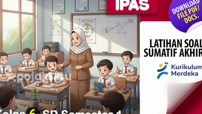 DOWNLOAD PDF CONTOH SOAL SAS - UAS IPAS Kelas 6 SD Semester 1, Materi Perubahan Lingkungan, Energi Terbarukan hingga Dampak Teknologi