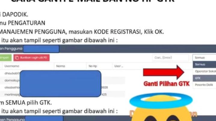 Hanya 5 Menit! Cara Terbaru Ganti Email & No HP GTK di Dapodik, Jangan Sampai Gagal Sinkron!