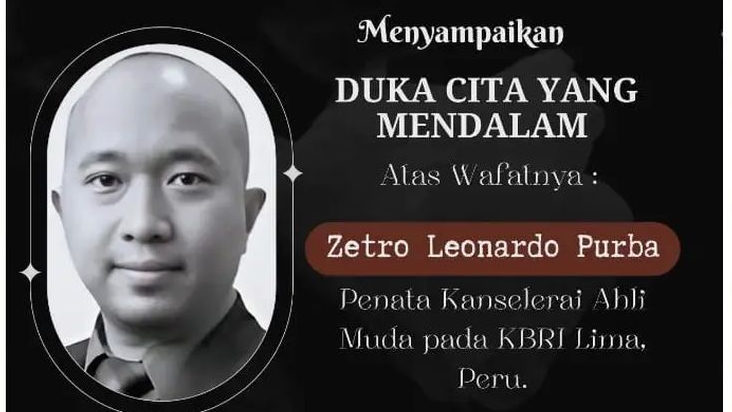 Motif dan Otak Pelaku Pembunuhan Pegawai Kemlu Zetro Leonardo Purba di Peru Belum Terungkap