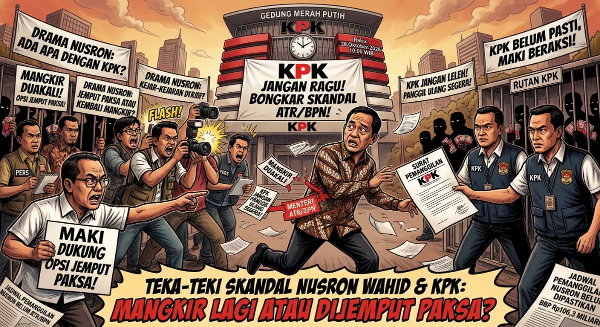 Nusron Wahid tak juga hadir setelah dua kali penjadwalan
