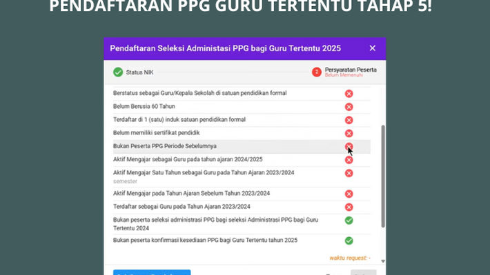 Terkendala Silang Merah di SIMPKB saat Daftar Seleksi Administrasi PPG Guru Tertentu Tahap 5? Ini Solusi yang Bisa Dilakukan!