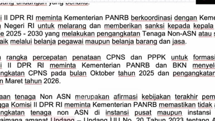 DPR RI Desak Pemerintah Percepat Penataan ASN, PPPK, CPNS dan Larang Pengangkatan Tenaga Non-ASN