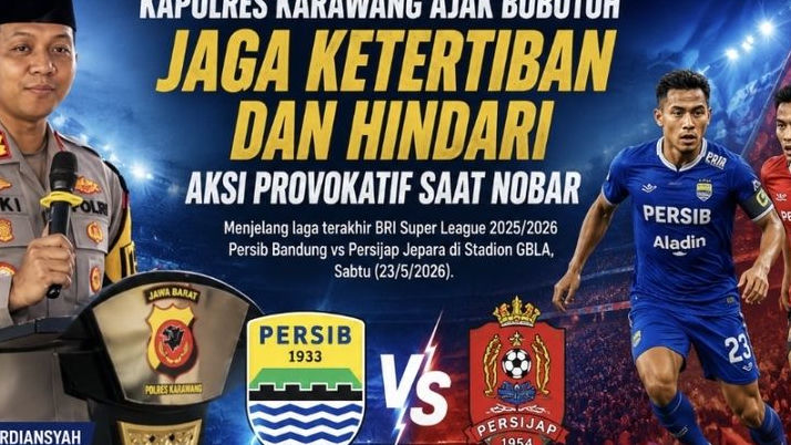 Jelang Persib vs Persijap, Kapolres Karawang Minta Bobotoh Tidak Konvoi dan Bertindak Provokatif