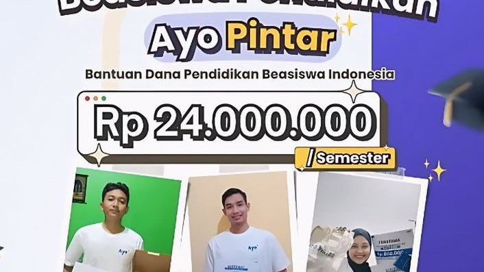 Program Beasiswa Ayo Pintar Buka Kesempatan Dapat Dana Pendidikan Rp24 Juta dan Pelatihan Pengembangan Diri