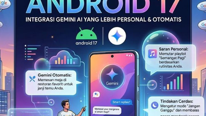Android 17 Resmi Diperkenalkan, Google Gemini Kini Bisa Atur Ponsel dan Susun Rencana Perjalanan Otomatis