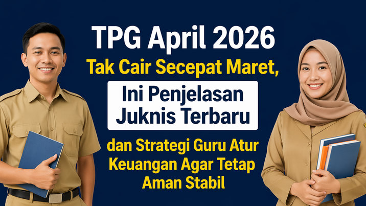 TPG April 2026 Tak Cair Secepat Maret, Ini Penjelasan Juknis Terbaru dan Strategi Guru Atur Keuangan Agar Tetap Aman Stabil