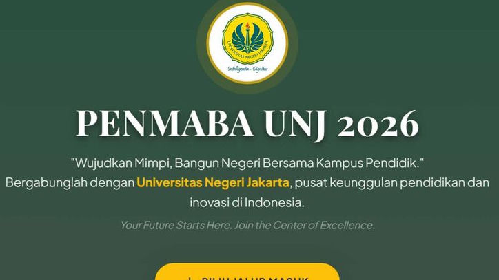 UNJ Resmi Buka Jalur Rapor 2026, Ini 10 Jurusan Favorit dan Syarat Lengkapnya