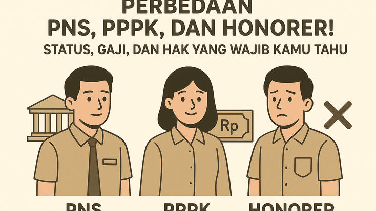 Perbedaan PNS, PPPK, dan Honorer! Status, Gaji, dan Hak yang Wajib Kamu Tahu