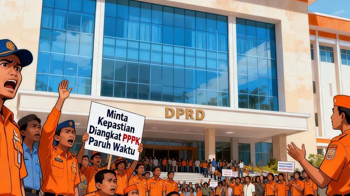 Ratusan Honorer Brebes Datangi DPRD, Minta Kepastian Diangkat PPPK Paruh Waktu karena Tak Masuk Database