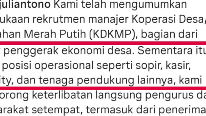 Bakal Jadi Kasta di Kopdes? Manajer Direkrut Pusat, Warga Lokal Hanya Jadi Sopir dan Kasir?