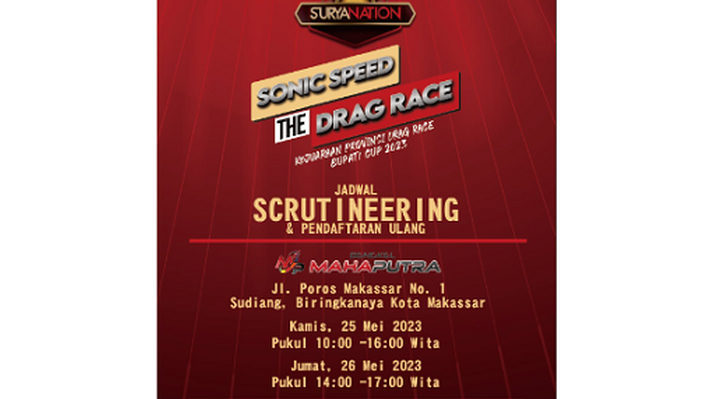 Suryanation Sonic Speed The Drag Race 2023, Sebelum Turun Lintasan Panitia Cek Kendaraan Peserta