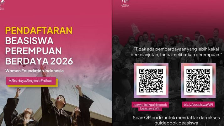 Beasiswa Perempuan Berdaya 2026 Dibuka, Mahasiswi Bisa Dapat Bantuan Rp500 Ribu per Bulan dan Mentoring Eksklusif