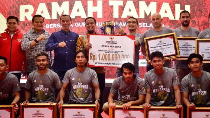 PSM Terima Bonus Rp1 Miliar dari Pemprov Sulsel