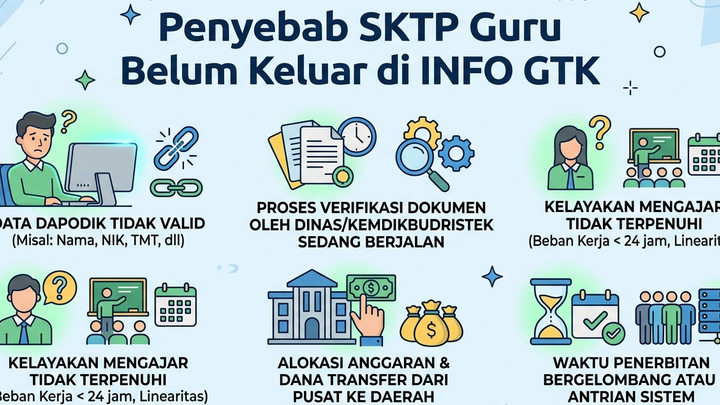 Penyebab SKTP Guru Belum Keluar di Info GTK Meski Status Data di Dapodik Dinyatakan Valid