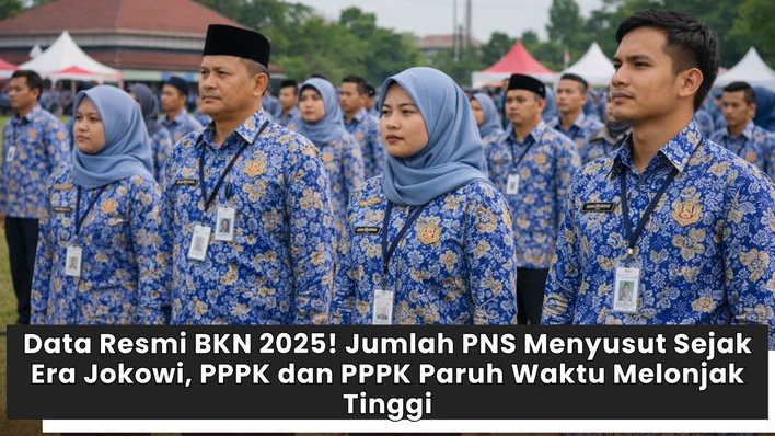 Data Resmi BKN 2025! Jumlah PNS Menyusut Sejak Era Jokowi, PPPK dan PPPK Paruh Waktu Melonjak Tinggi