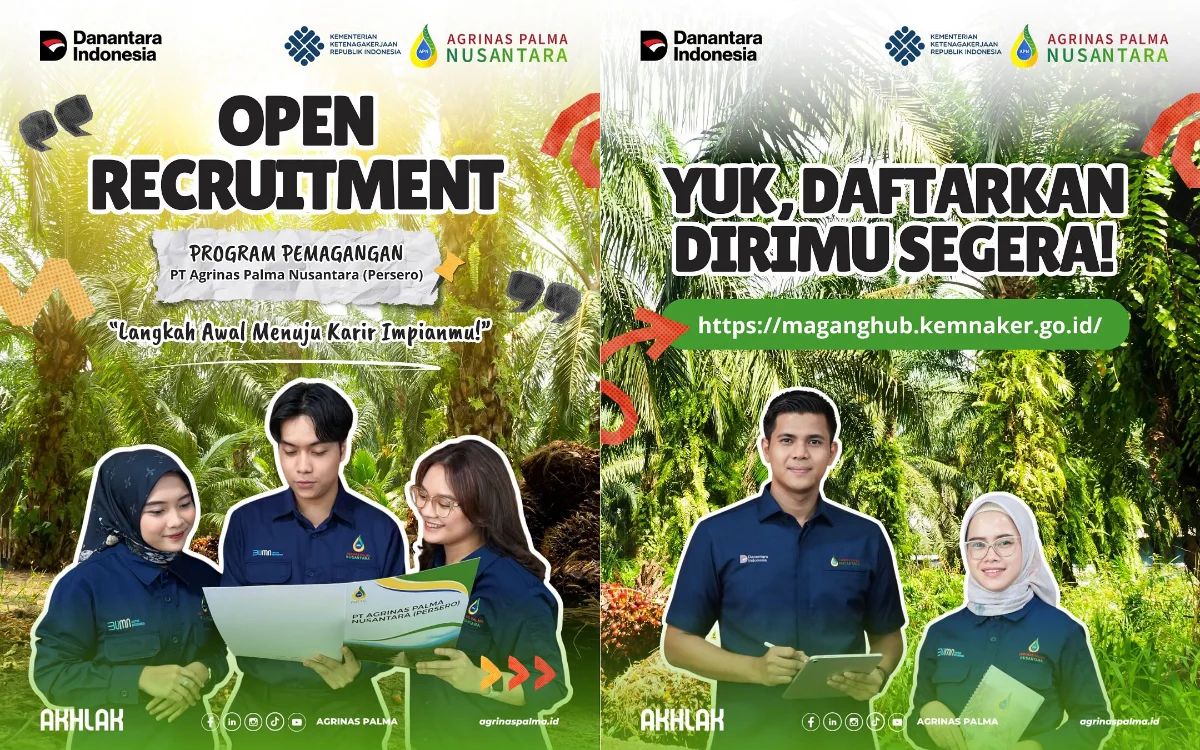 Lowongan Kerja BUMN Agrinas Palma 2026, Lulusan S1 dan Mahasiswa Bisa Daftar