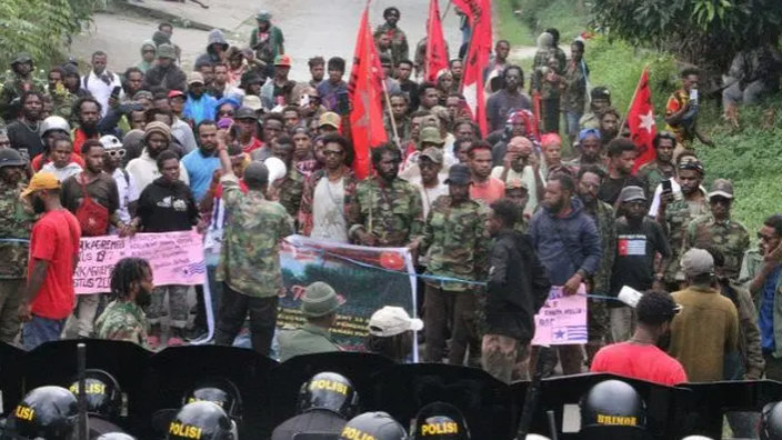 Bikin Lumpuh Aktivitas Warga, Polisi Bubarkan Aksi Demo KNPB di Jayapura