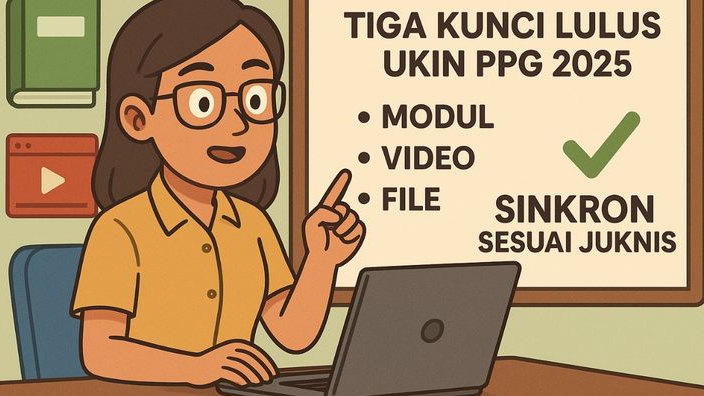 Tiga Kunci Lulus UKIN PPG 2025, Modul, Video, dan File Harus Sinkron Sesuai Juknis