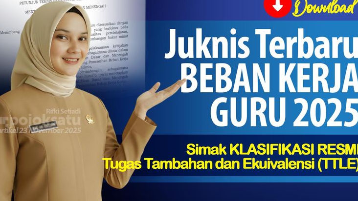 Download Juknis BEBAN KERJA GURU 2025 Terbaru, Simak ATURAN LENGKAP Tugas Tambahan dan Ekuivalensi TTLE dan Tugas GURU WALI