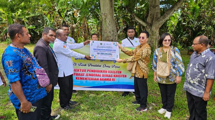 SMPTKN Teluk Wondama Terima Dana Rp600 Juta dari Kemenag untuk Pembangunan Ruang Kelas Baru