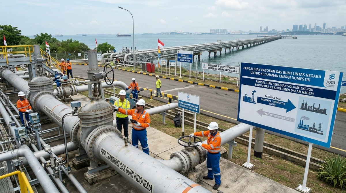 Pemerintah mengalihkan sebagian pasokan gas ekspor Singapura untuk memenuhi kebutuhan energi dalam negeri.