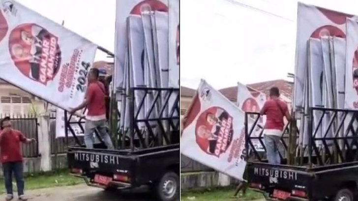 Viral Baliho Ganjar-Mahfud Dipasang Mobil Plat Merah, Begini Komentar Menohok TKN Prabowo-Gibran