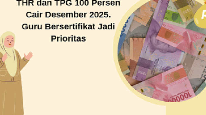 Pemerintah Pastikan THR dan TPG 100 Persen Cair Desember 2025, Guru Bersertifikat Jadi Prioritas