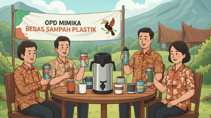 Pemkab Mimika Perketat ASN Pembatasan Plastik, DLH Dorong OPD Gunakan Tumbler dan Wadah Ramah Lingkungan