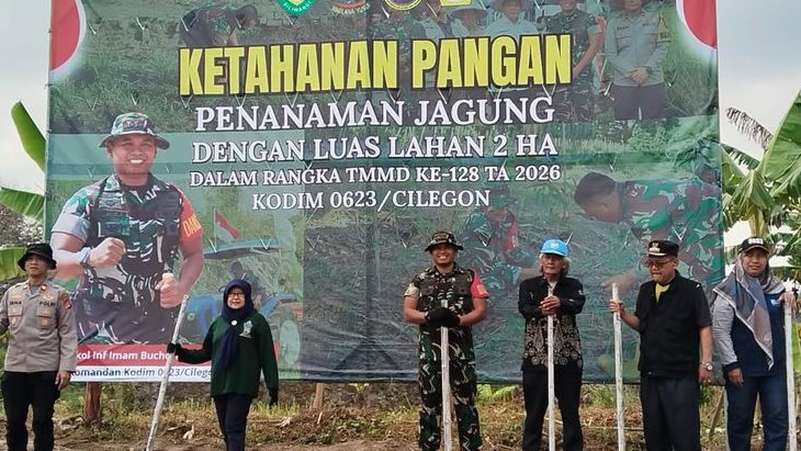 Optimalkan Lahan Tidur, Kodim Cilegon Tanam Jagung Dukung Swasembada Pangan