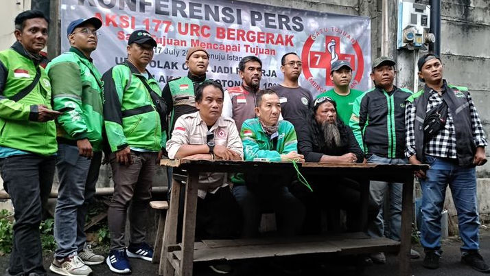 URC Gelar Aksi 177, Tiga Tuntutan Rakyat Aspal Disuarakan Pengemudi Ojol