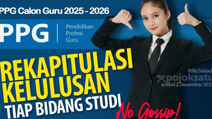 HINDARI INFO GOSIP, Benarkah Klaim Gagal Massal PPG Calon Guru 2025? Ini Penjelasan dan Data Resmi REKAPITULASI KELULUSAN Tiap BIDANG STUDI