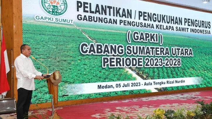 Lantik Pengurus GAPKI Sumut, Gubernur Edy Rahmayadi Ajak Pengusaha Kelapa Sawit Bermitra dengan Pemda Bangun Daerah