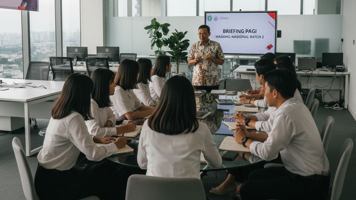 Aktivitas Sehari-hari Peserta Magang Nasional, Antara Belajar, Kerja, dan Pengalaman Baru