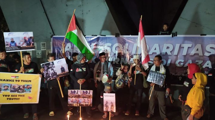 Peduli Jurnalis Palestina, Koalisi Jurnalis Sulsel Gelar Aksi Solidaritas