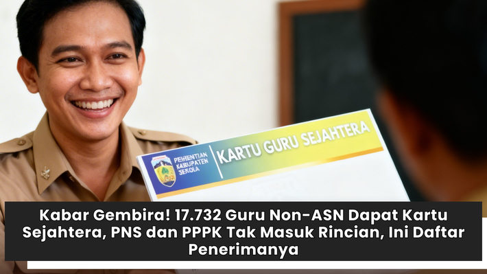 Kabar Gembira! 17.732 Guru Non-ASN Dapat Kartu Sejahtera, PNS dan PPPK Tak Masuk Rincian, Ini Daftar Penerimanya