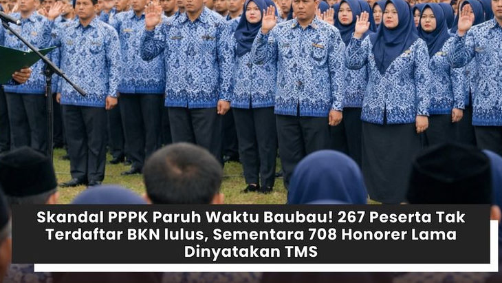 Skandal PPPK Paruh Waktu Baubau! 267 Peserta Tak Terdaftar BKN lulus, Sementara 708 Honorer Lama Dinyatakan TMS