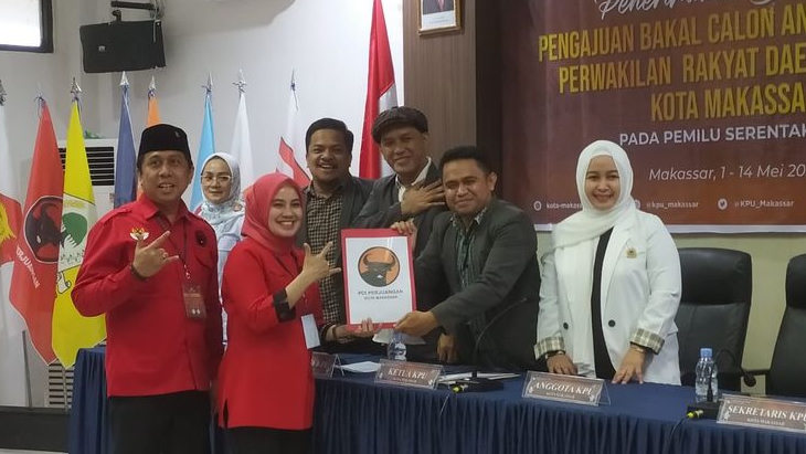 PDI Perjuangan Makassar Daftar 50 Bacaleg, Andi Suhada Target Kemenangan Hattrick