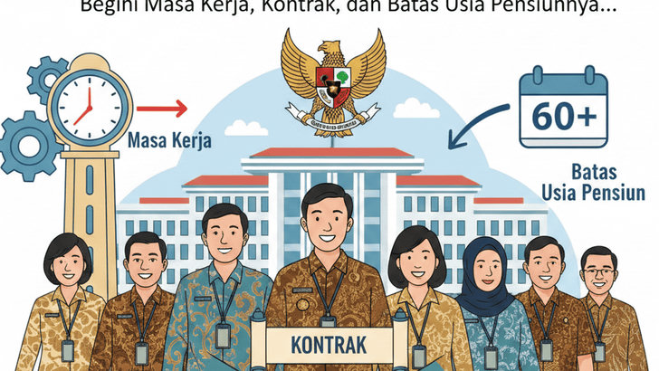 PPPK Paruh Waktu Resmi Diakui Sebagai ASN, Begini Masa Kerja, Kontrak, dan Batas Usia Pensiunnya