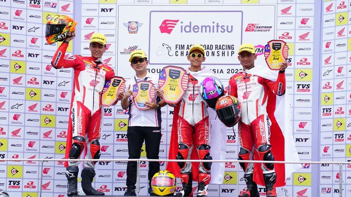 Cetak Sejarah di Balap Asia, Pebalap Astra Honda Back to Back Kuasai Podium ARRC Malaysia