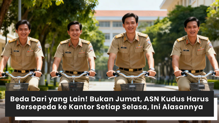 Beda Dari yang Lain! Bukan Jumat, ASN Kudus Harus Bersepeda ke Kantor Setiap Selasa, Ini Alasannya