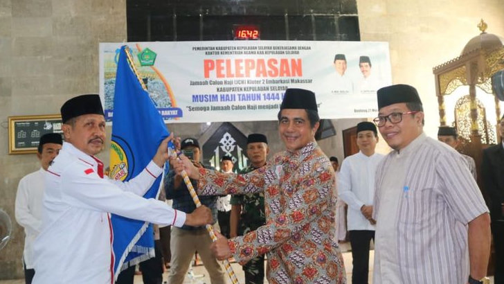 Wakil Bupati Saiful Arif Lepas Calon Haji Selayar