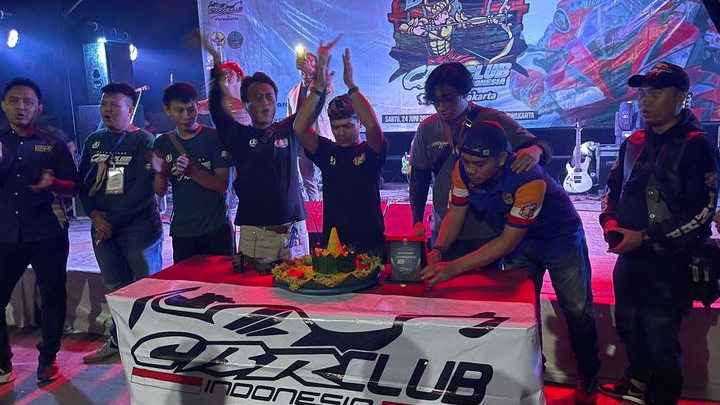 Ratusan Bikers Meriahkan Satu Dekade CBR Club Indonesia (CCI) Purwakarta