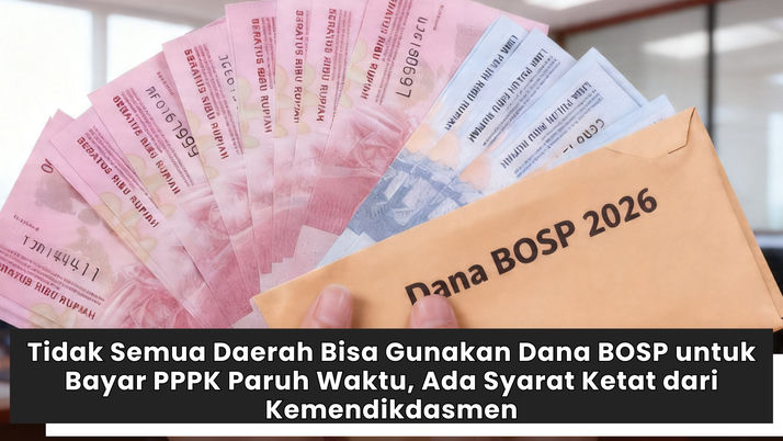 Tidak Semua Daerah Bisa Gunakan Dana BOSP untuk Bayar PPPK Paruh Waktu, Ada Syarat Ketat dari Kemendikdasmen