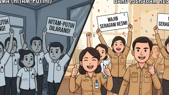 Tak Ada Lagi Hitam-Putih, PPPK Paruh Waktu Kini Wajib Seragam Resmi ASN, Ini Rincian Jadwal dan Aturan Resminya!