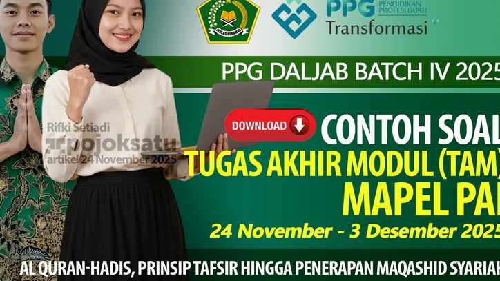 RANGKUMAN Materi Modul 1 Profesional dan CONTOH SOAL Tugas Akhir Modul PPG Daljab Batch IV 2025, Mapel PAI Lengkap 8 Topik