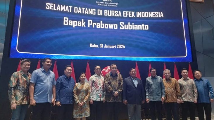 Prabowo Ditemani Garibaldi Thohir dan Maruarar Sirait Lakukan Kunjungan Mendadak ke BEI