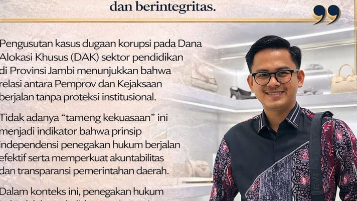 Pengusutan Kasus DAK Diknas Jambi Uji Independensi Relasi Pemprov dan Kejaksaan