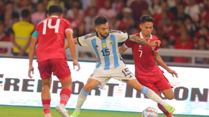 Tanpa Messi, Argentina Hanya Menang 2-0 Lawan Indonesia